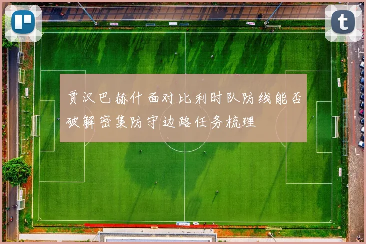 贾汉巴赫什面对比利时队防线能否破解密集防守边路任务梳理